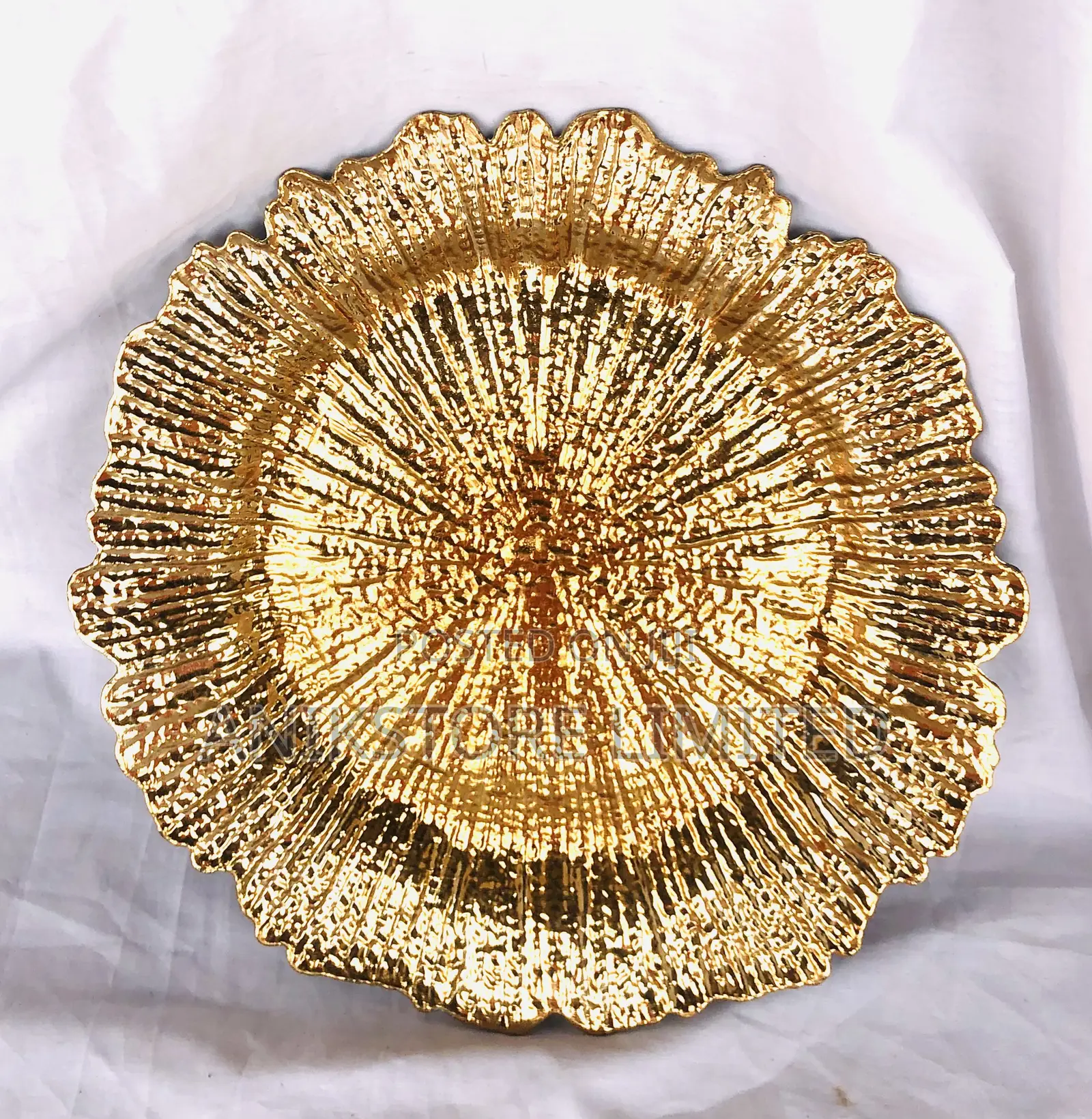 Plastic Charger Plate (F672 Gold)