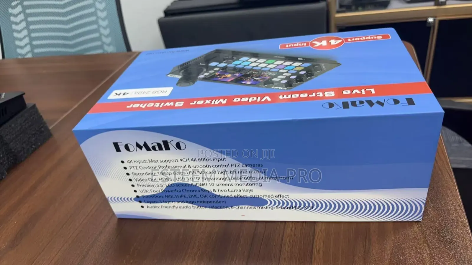 Fomako All-in-One 4K60fps PTZ Structure Switcher KC800