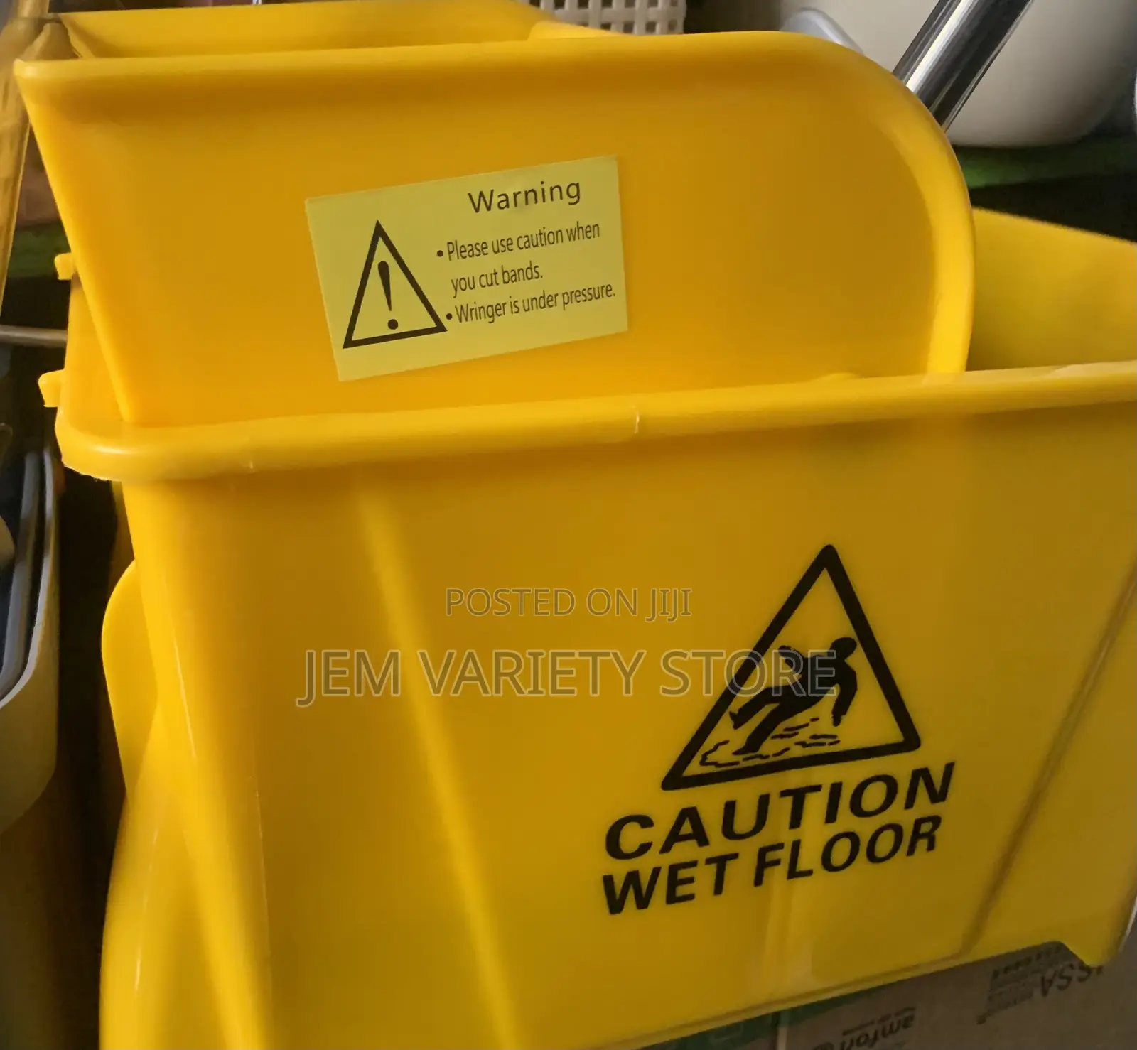 Industrial /Caution Mop/ Caution Wet Sign