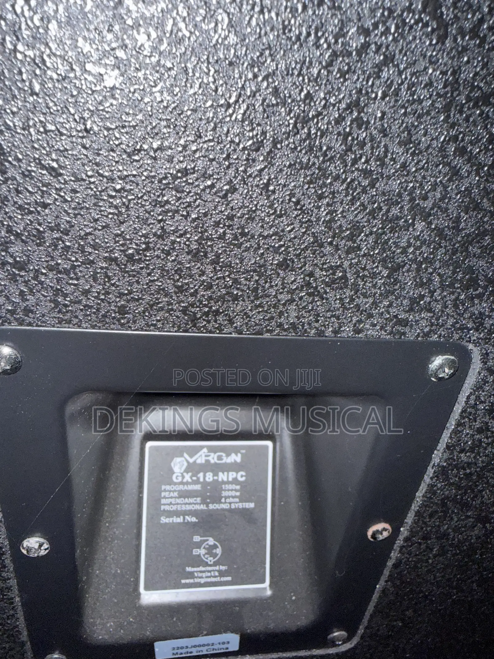 Virgin Subwoofer Single 18 Inches Woofer - GX18NPC