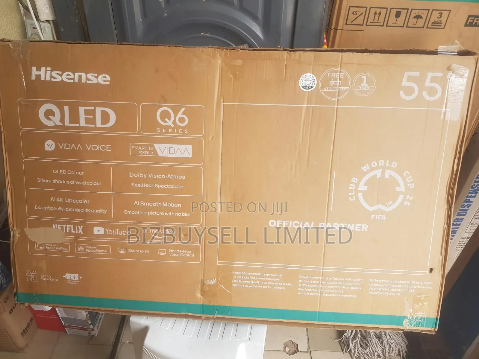 55" Inches Hisence Qled 4k Smart Television Set, Q6 Series.