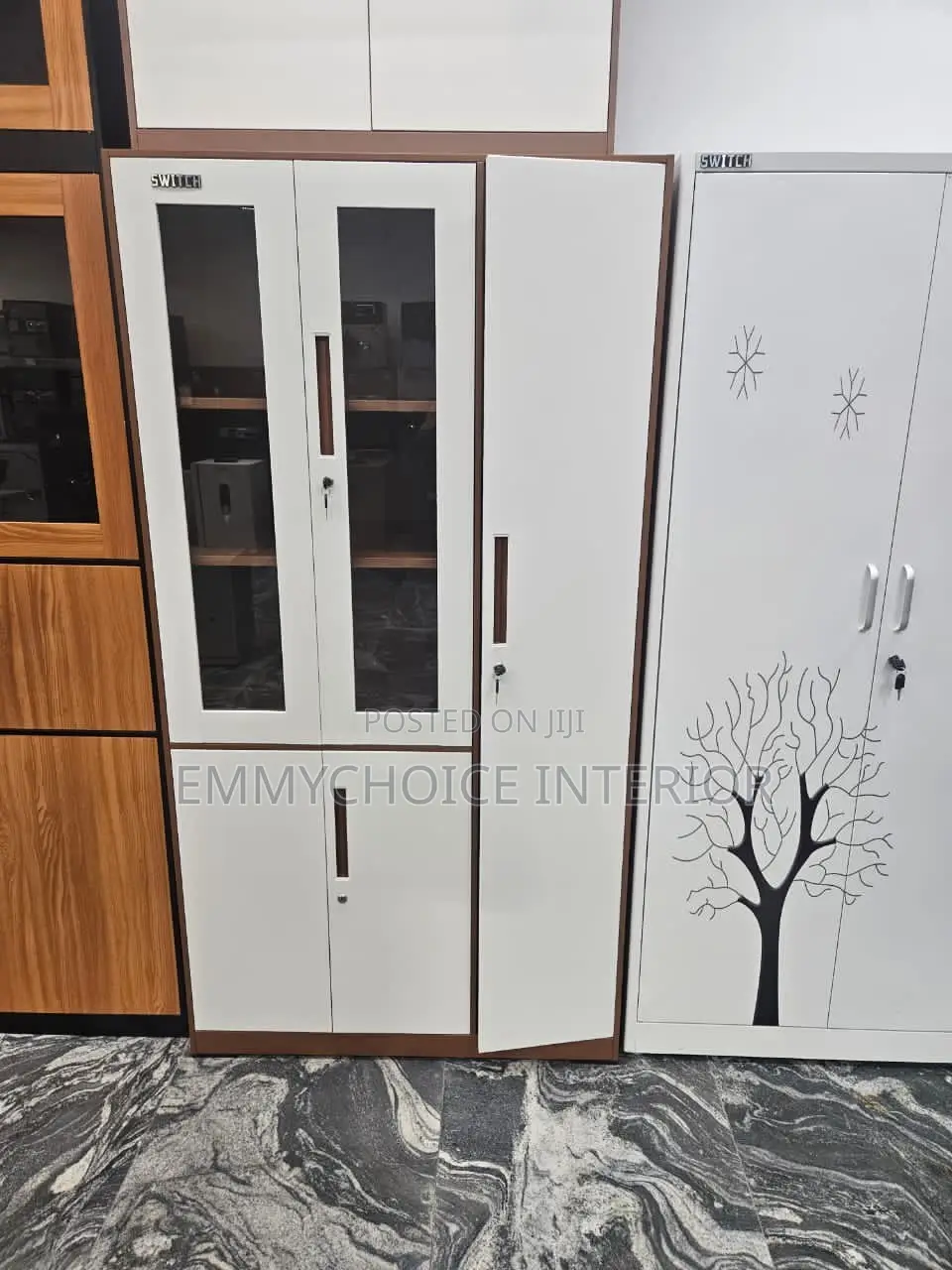 Quality Steel Bookshelve With Mini Wardrobe