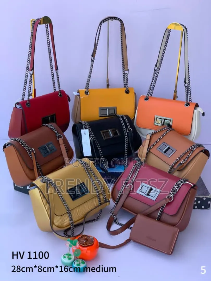 Chain Strap Flap Handbag With Matching Wallet