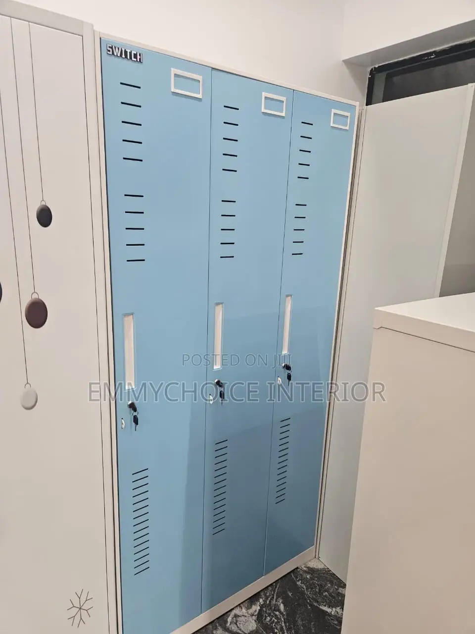 Standard 3-Door Metal Staff Locker, Brand New