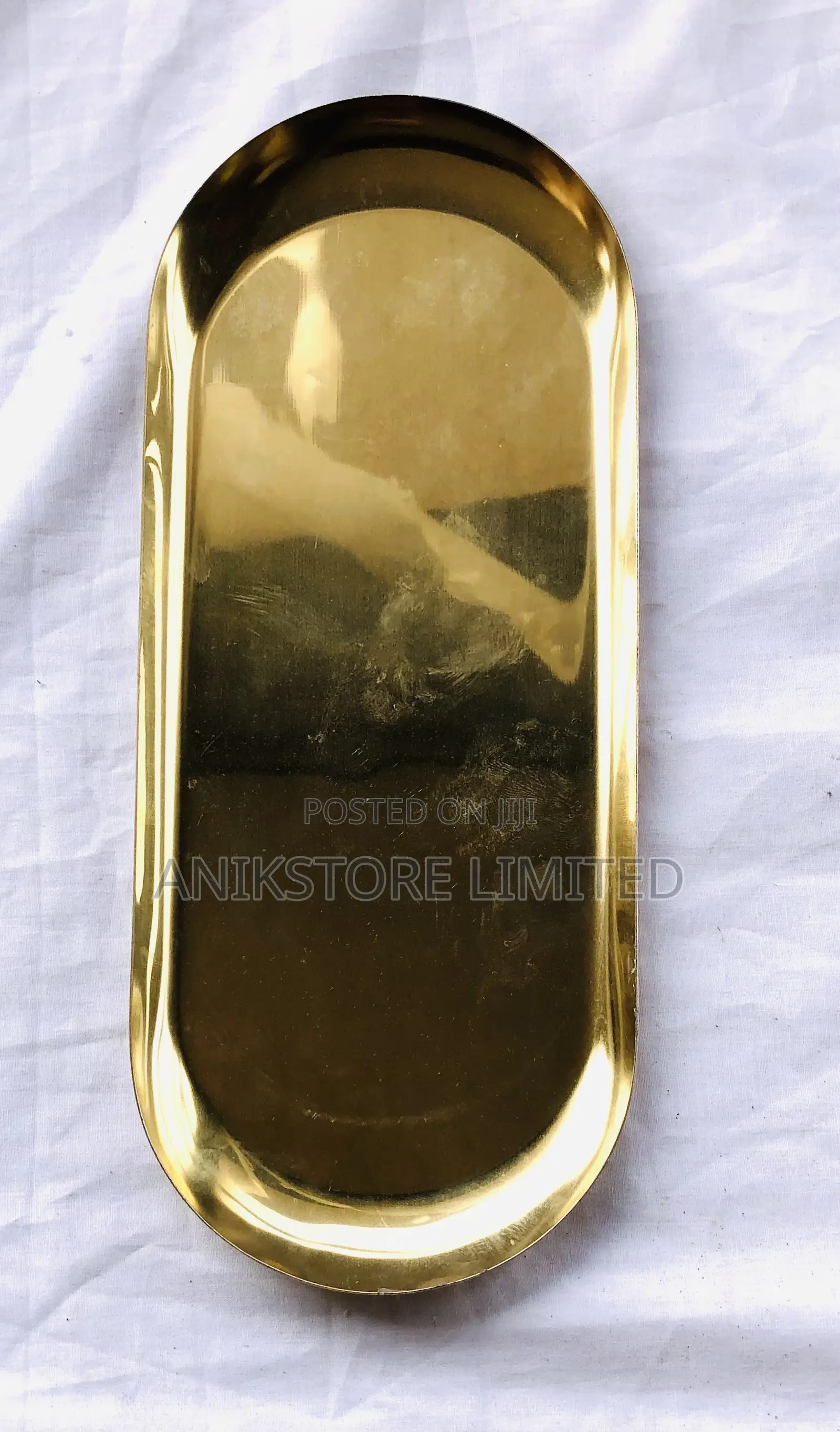 Oval Stainless Gold Plate