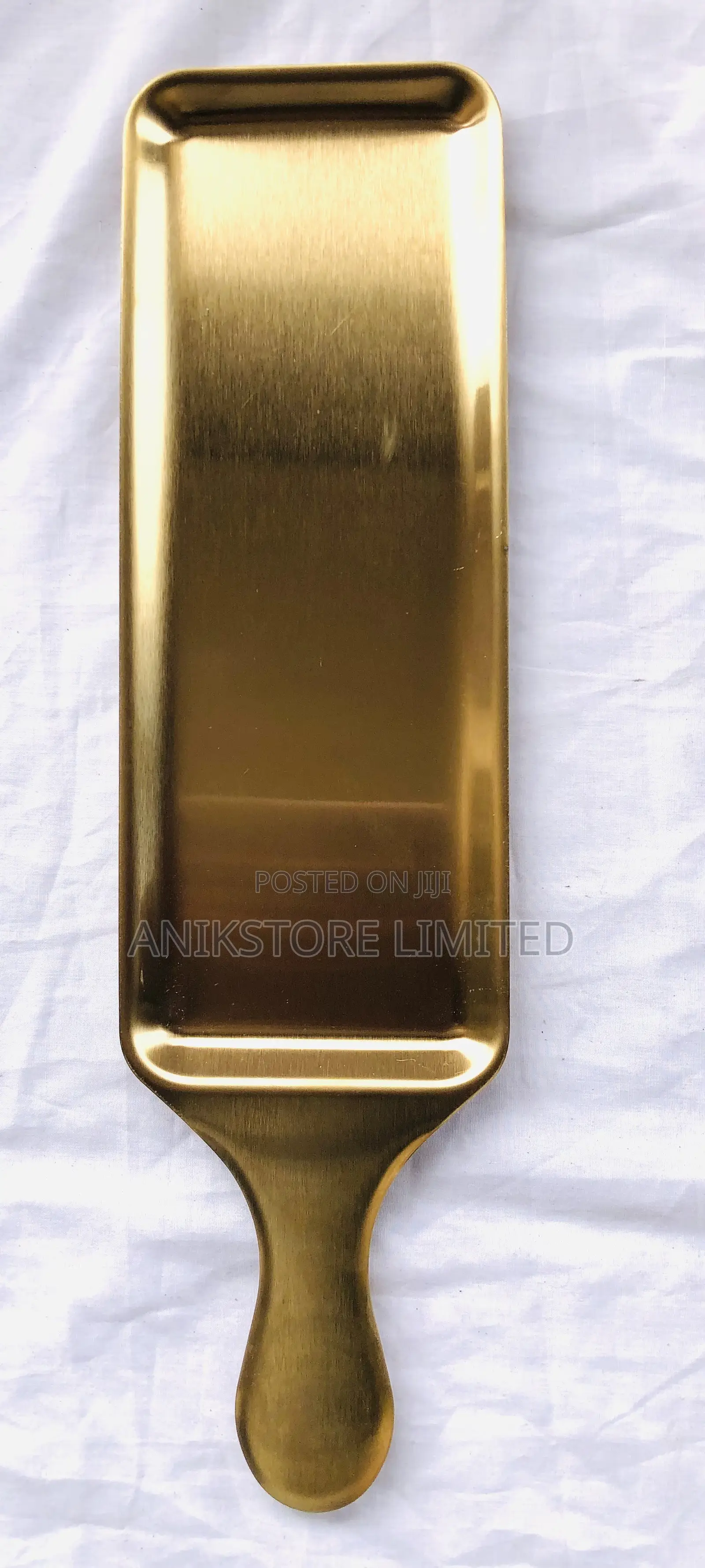 Rectangular Stainless Gold Handheld Tray