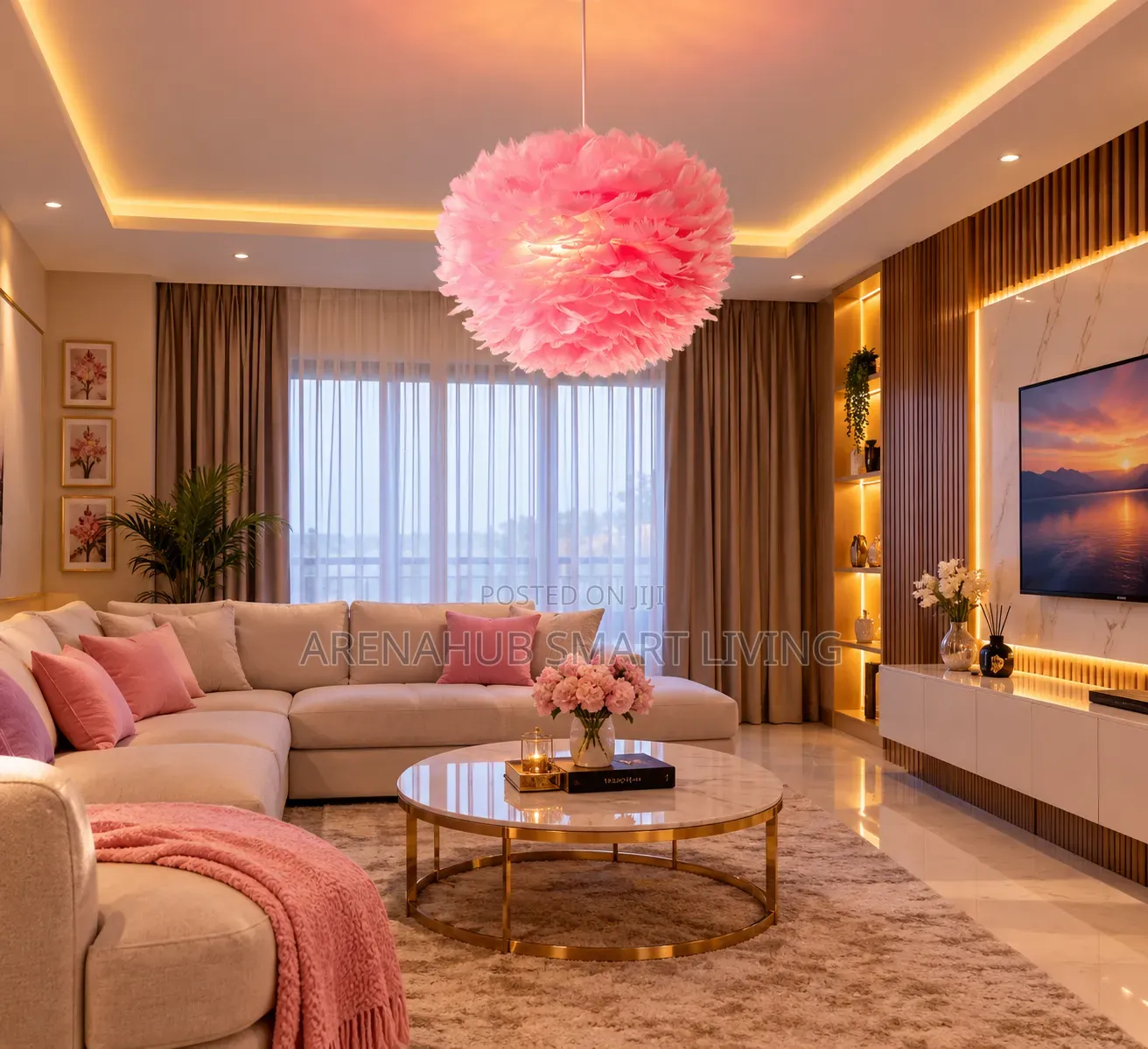 Nordic Creative Feather LED Pendant Light, Lamp and Lighting