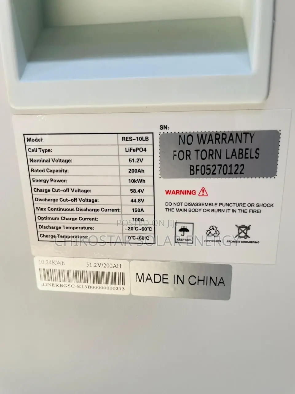 10.24kwh 51.2v 200ah Lithium Lifepo4 Solar Battery