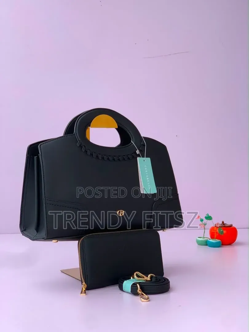 Chrisbella Stylish Black Handbag Set for Ladies