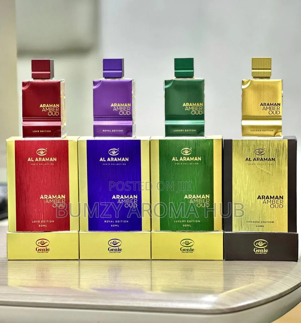 Genie ARAMAN Amber Oud 60ml Perfume – Long-Lasting Luxury Fragrance