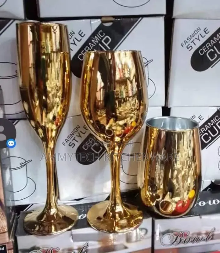 Beautiful Rosegold Champagne, Wine and Water Glasses