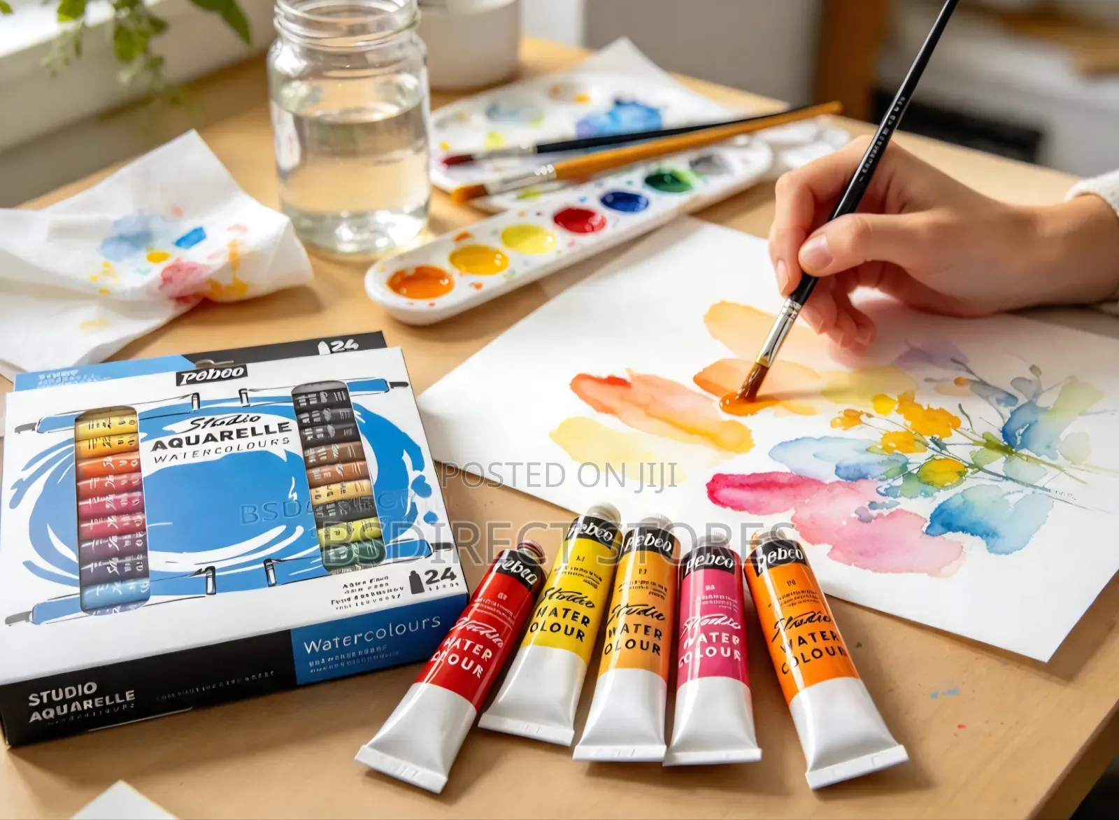 PEBEO Watercolour Paint Set for Professional Artists - 24