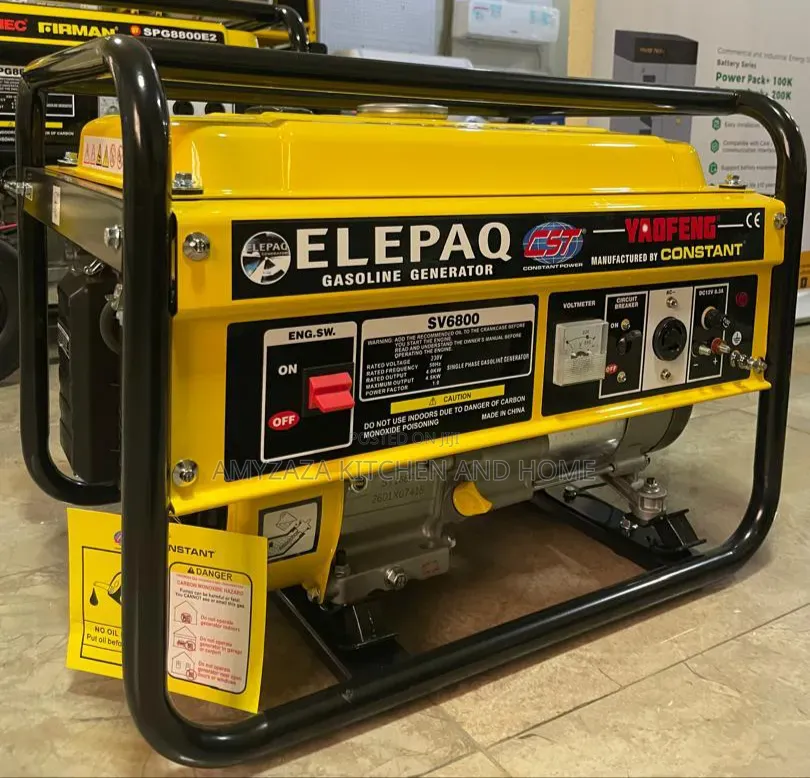 Elepaq Yaofeng/Constant. SV6800(manual)4.5kKVA Generator.