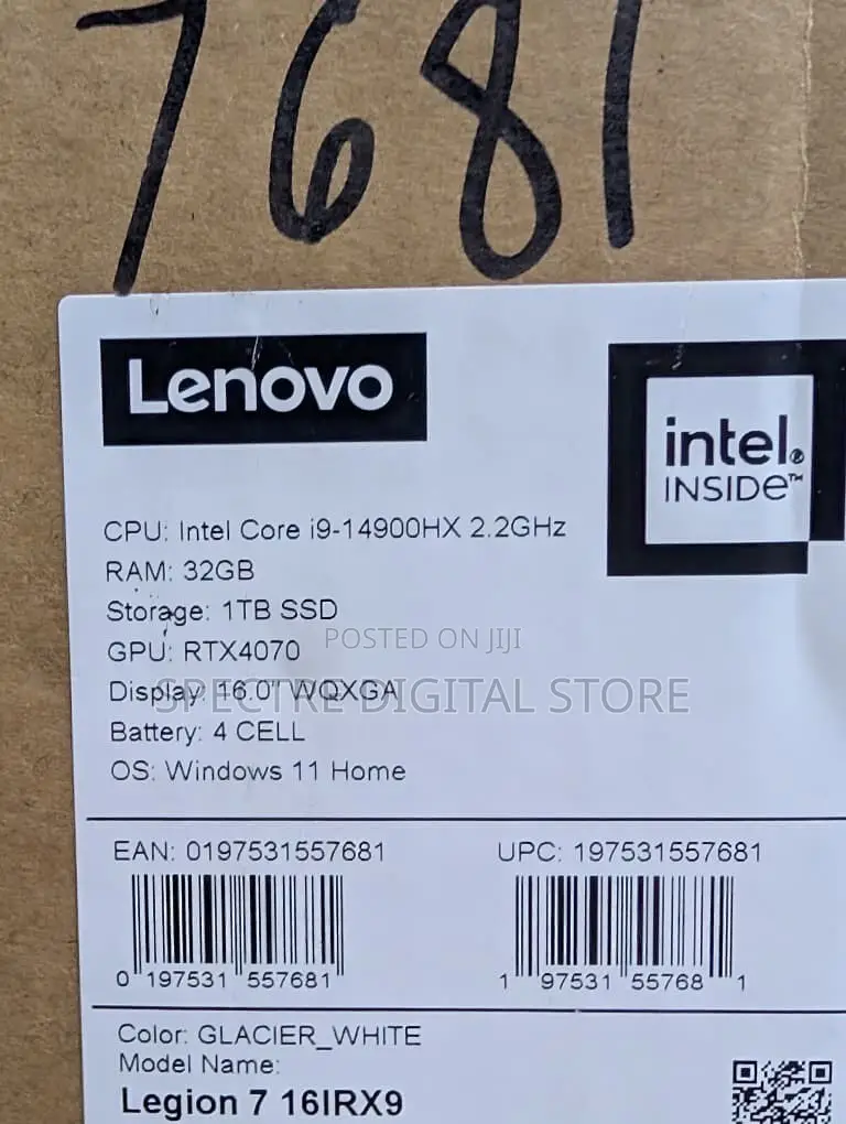 Laptop Lenovo Legion 7 32GB Intel Core i9 SSD 1T
