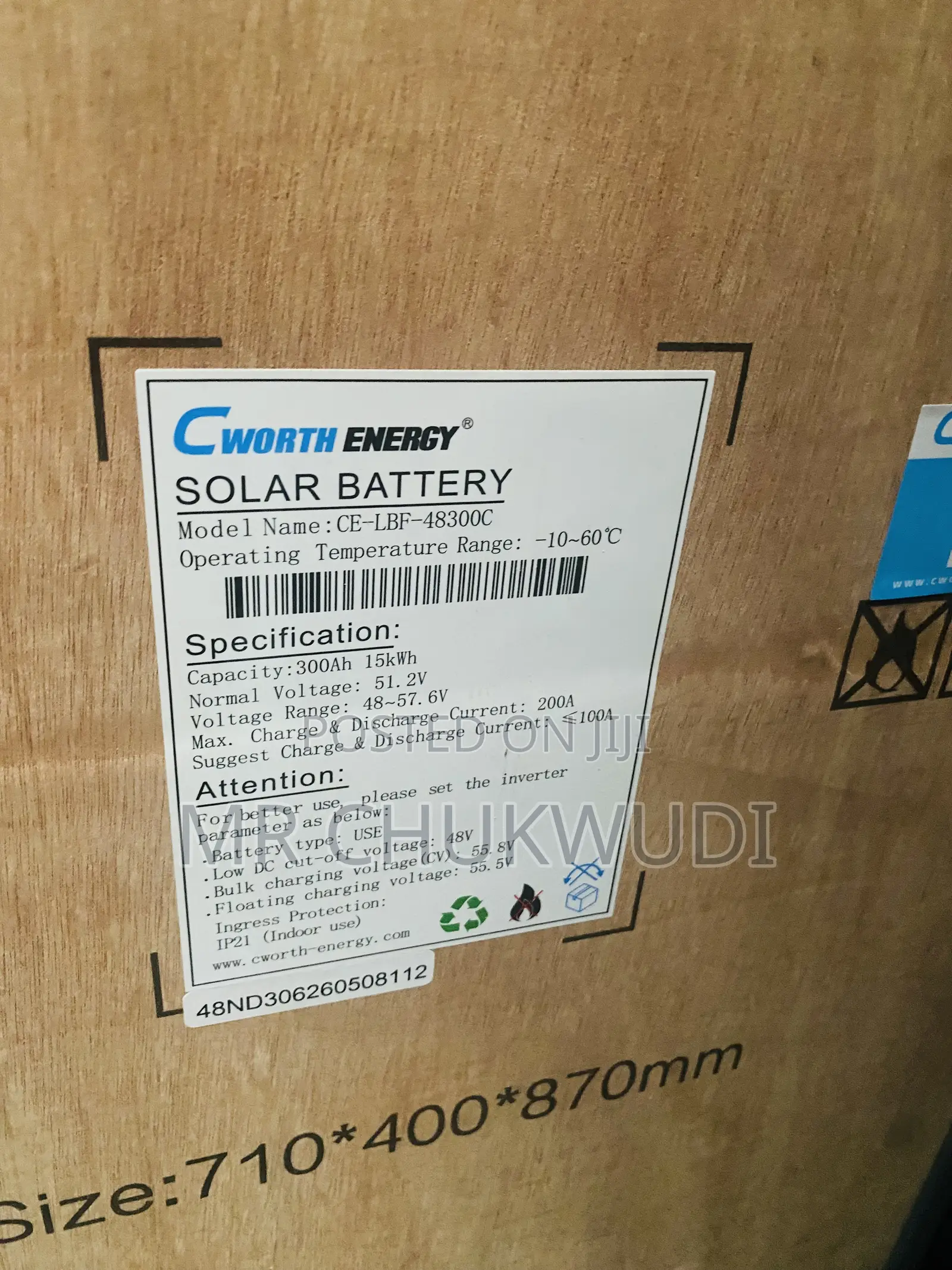 15kwh 51.2v Cworth Energy Solar Lithium Batteries Is Available