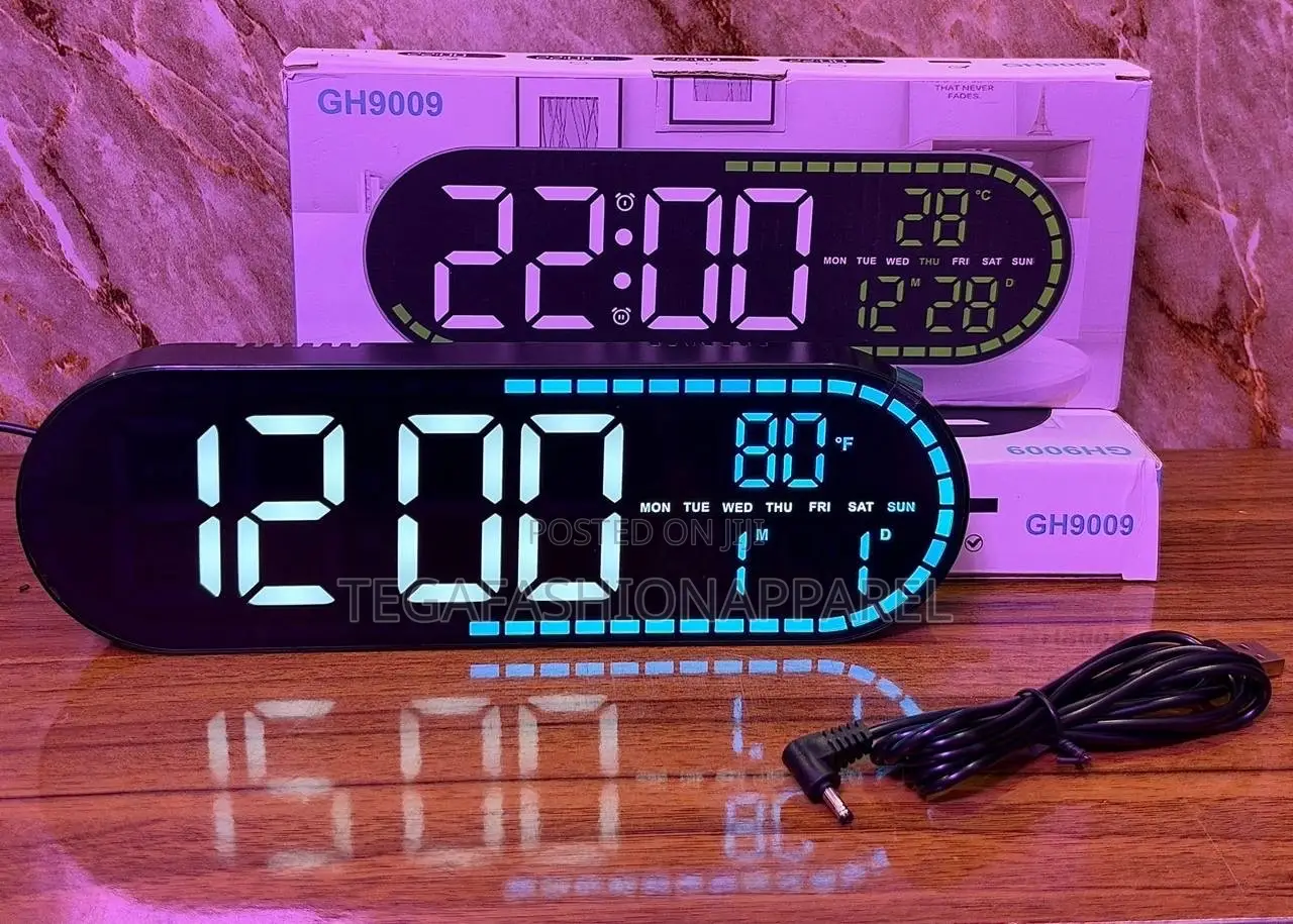 Multifunctional Digital Alarm Clock, Temperature Humidity Monitoring