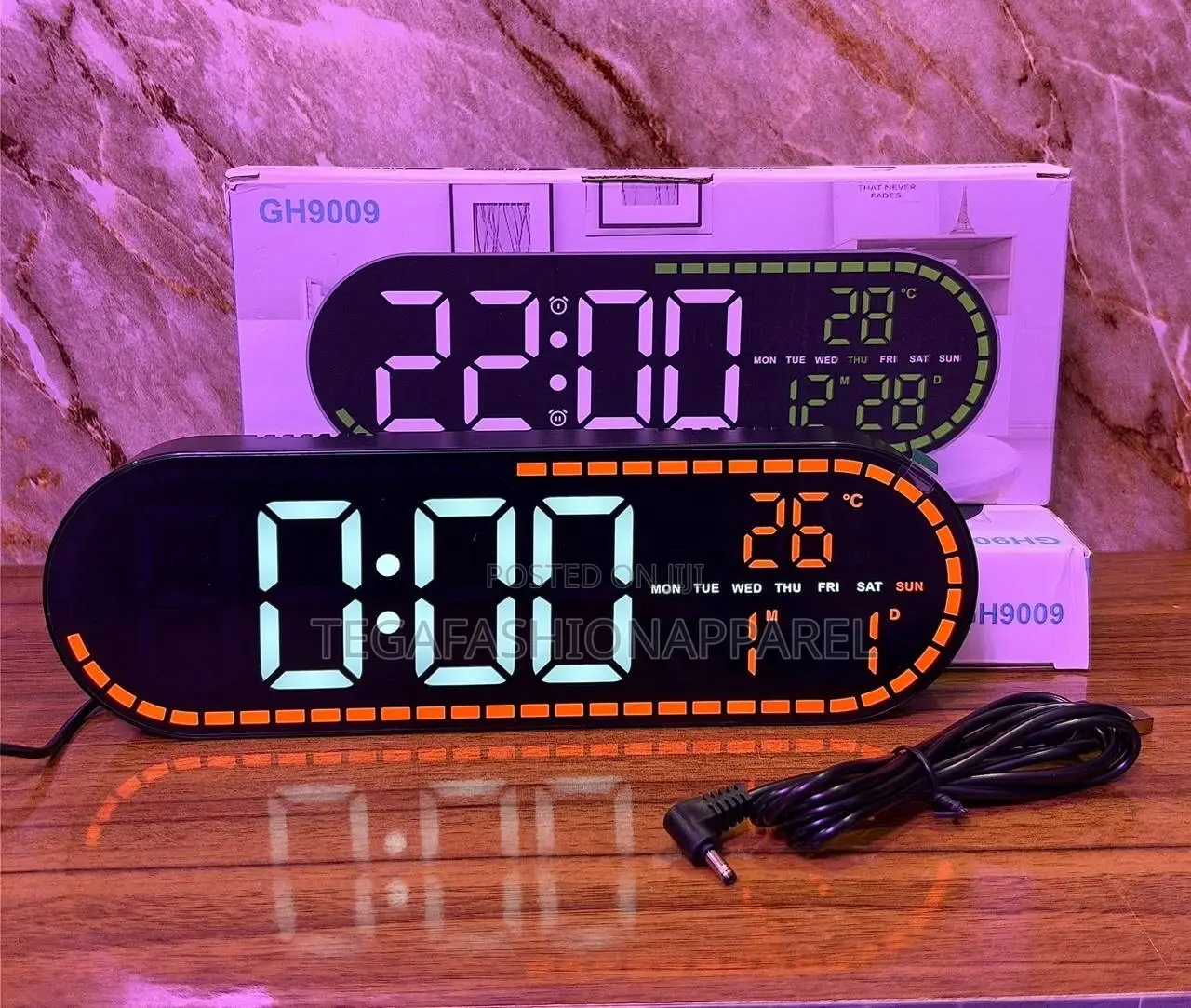 Multifunctional Digital Alarm Clock, Temperature Humidity Monitoring
