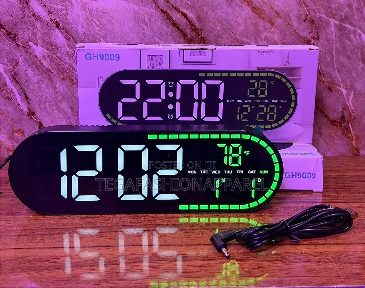 Multifunctional Digital Alarm Clock, Temperature Humidity Monitoring