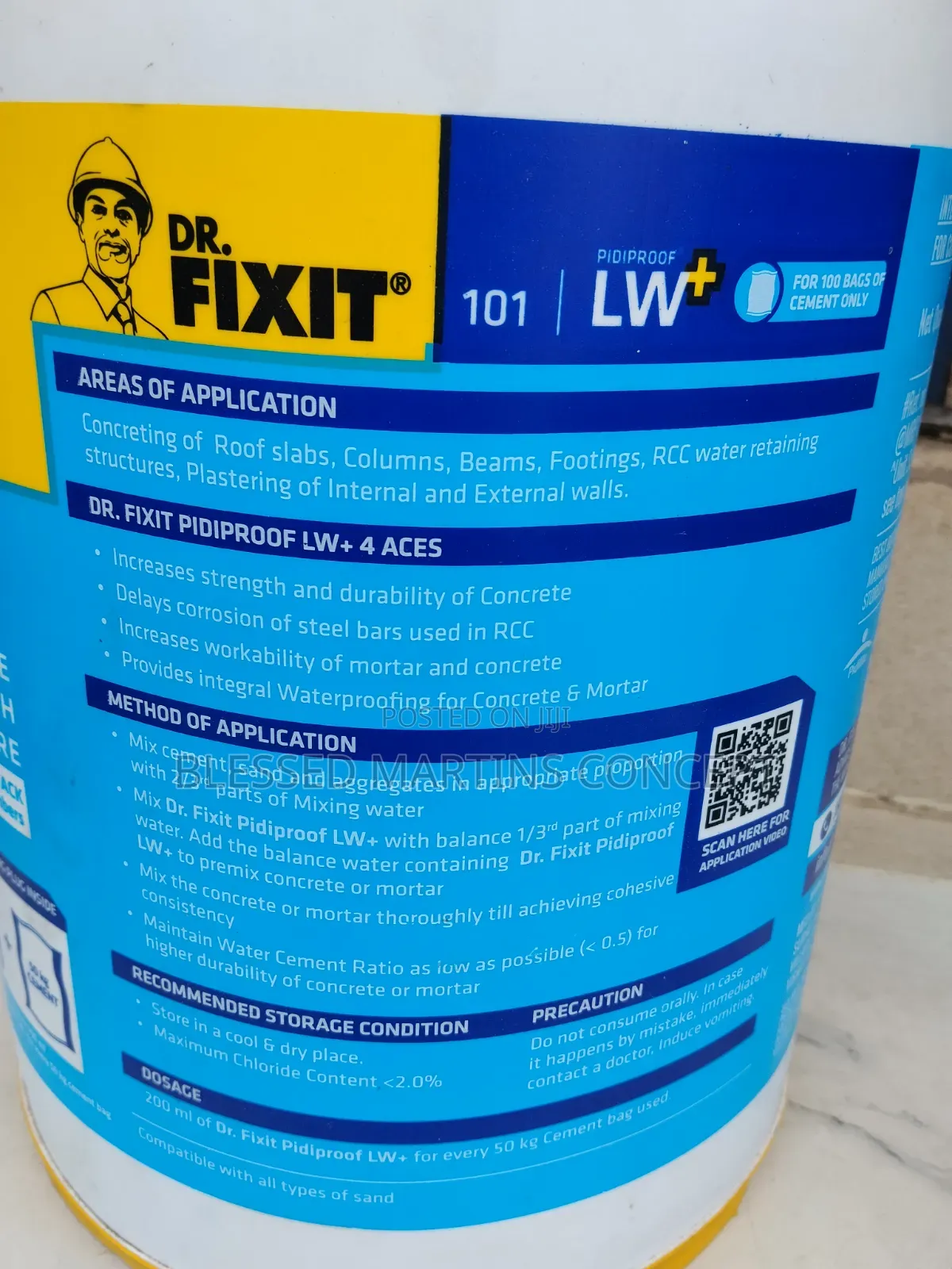 Dr Fixit 20kg Liquid Waterproofing for Mortar, Plastering and Concrete