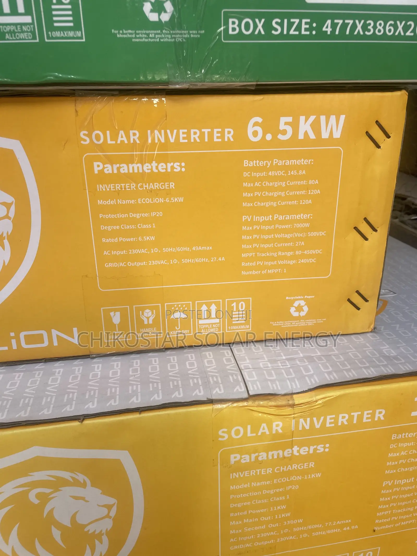 Ecolion 6.5kw 48v Hybrid Solar Inverter