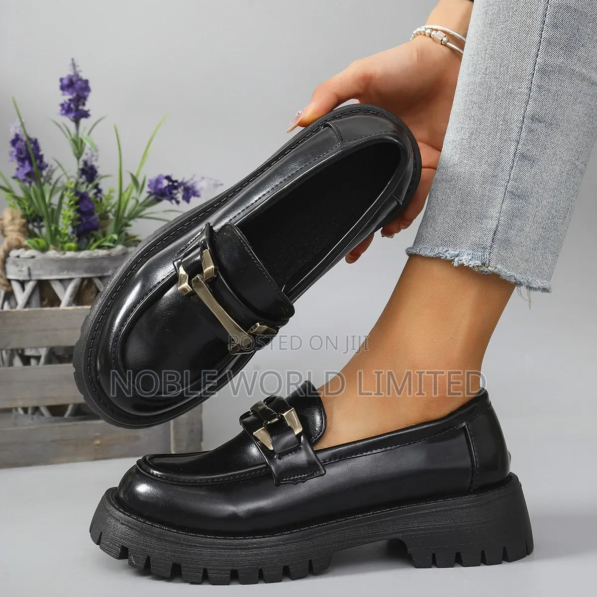 High Grade Female Black Loafers CK 5v