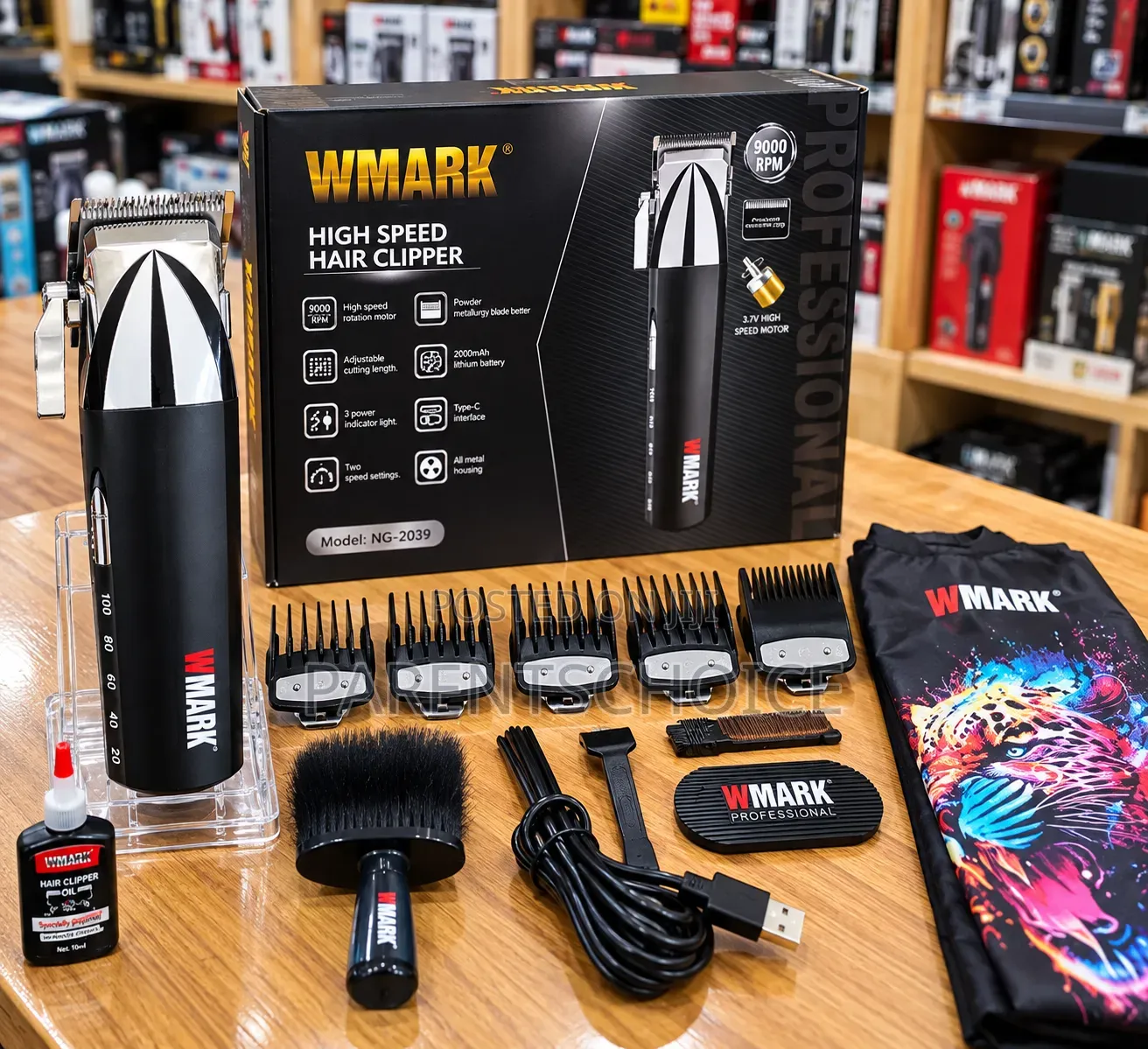 WMARK NG-2039 Ultra Premium Professional 9000 RPM 2 Speed Hair Clipp