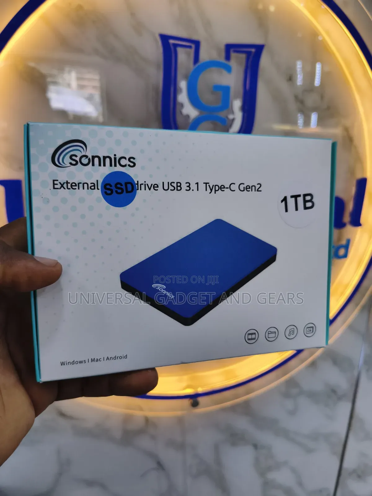 Sonnics 1TB Portable SSD for Window PC, Mac, Smart TV, XBOX ONE & PS4
