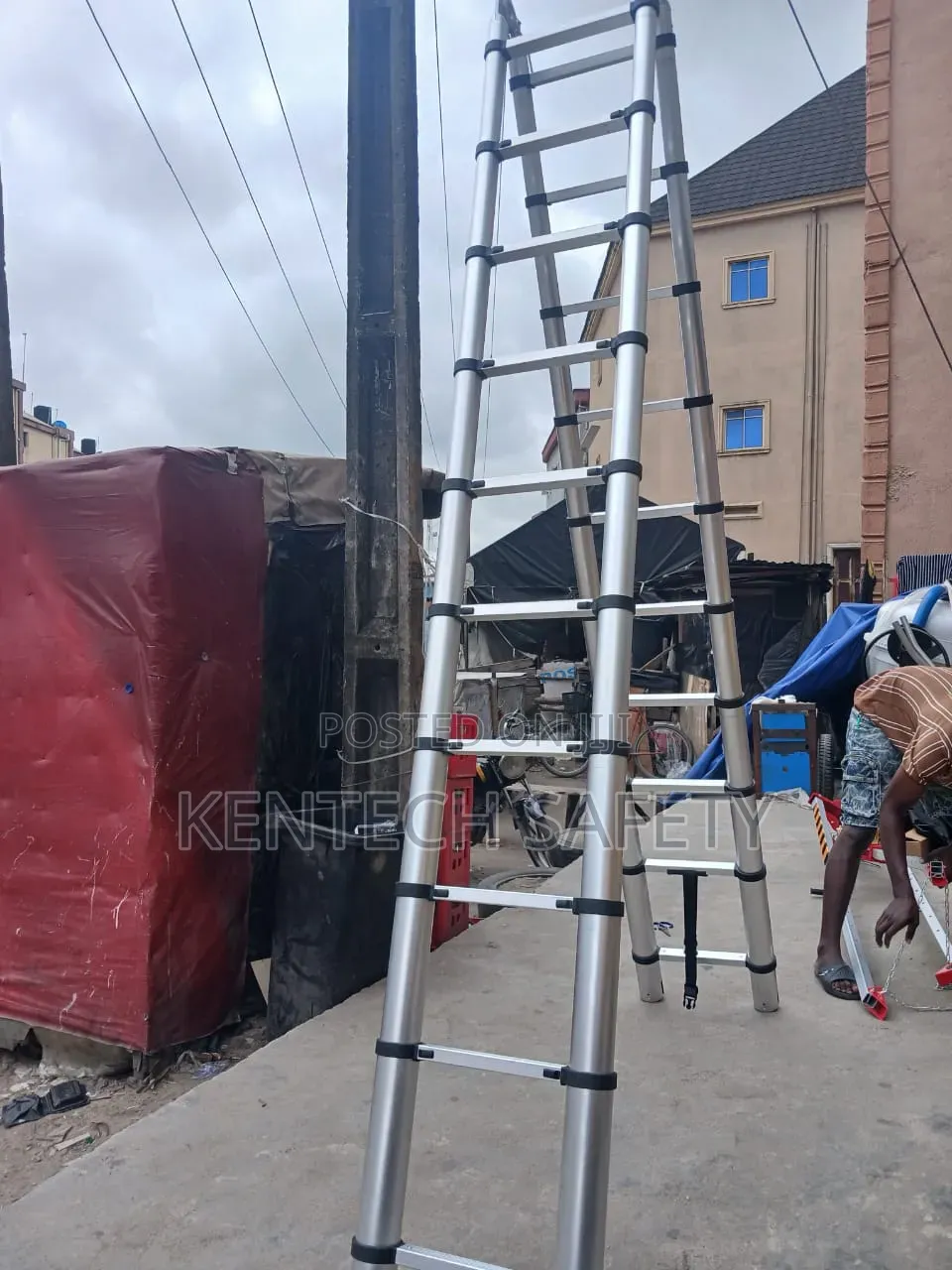 Double Side Collapse Ladder Telescope