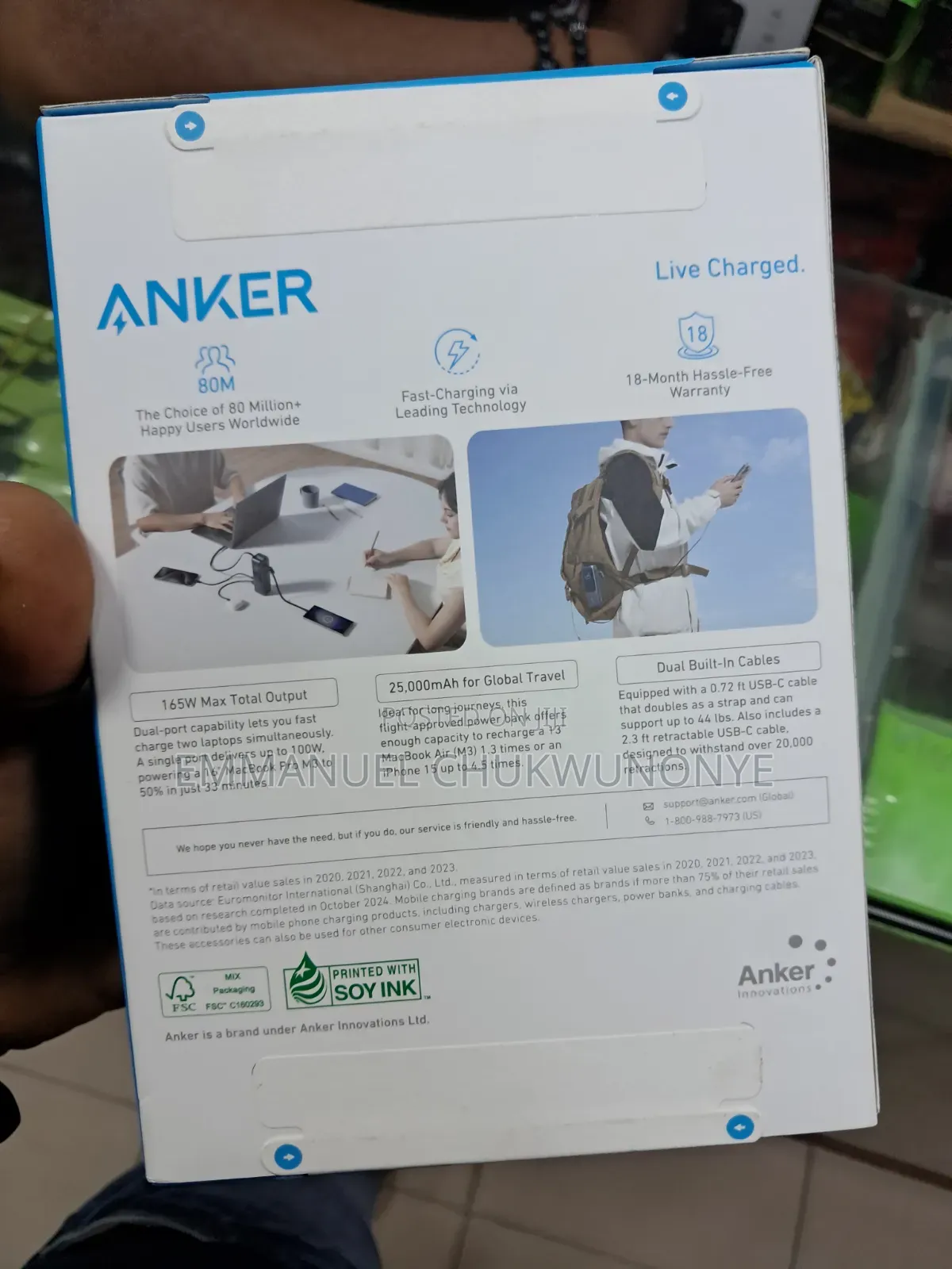 Anker 165w 25000mah Power Bank