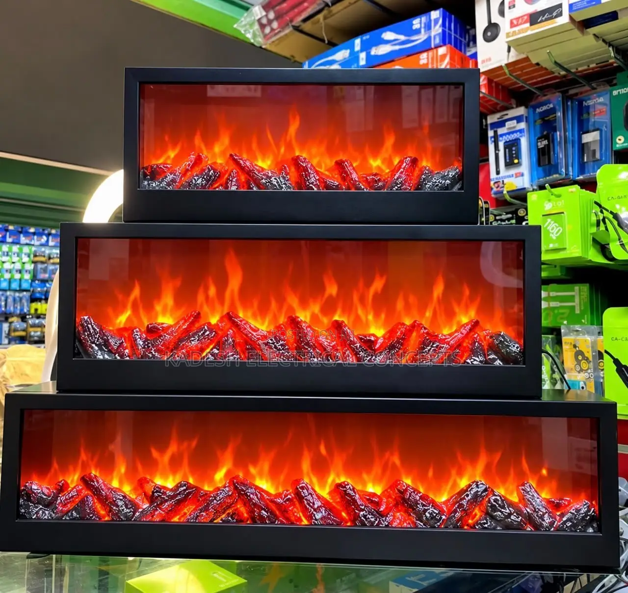 Modern Fireplace Design LEDFlame Lamp Decorative Simulated Insert Faux