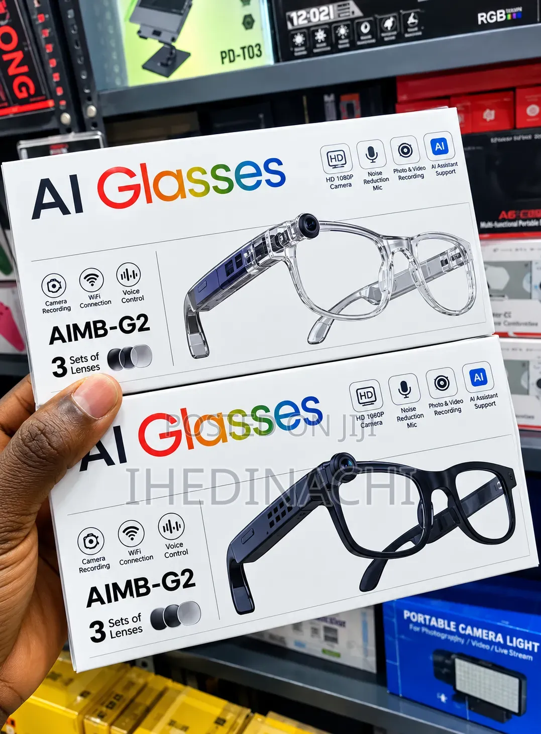 “Bluetooth Smart Ai Glasses With Camera ,Video Recording Calls,