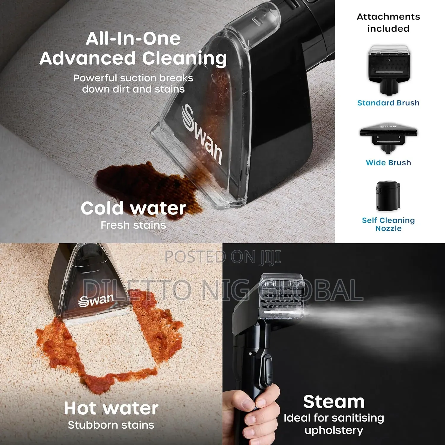 Swan Dirtmaster Pro Spot Cleaner for Carpets and Upholstery
