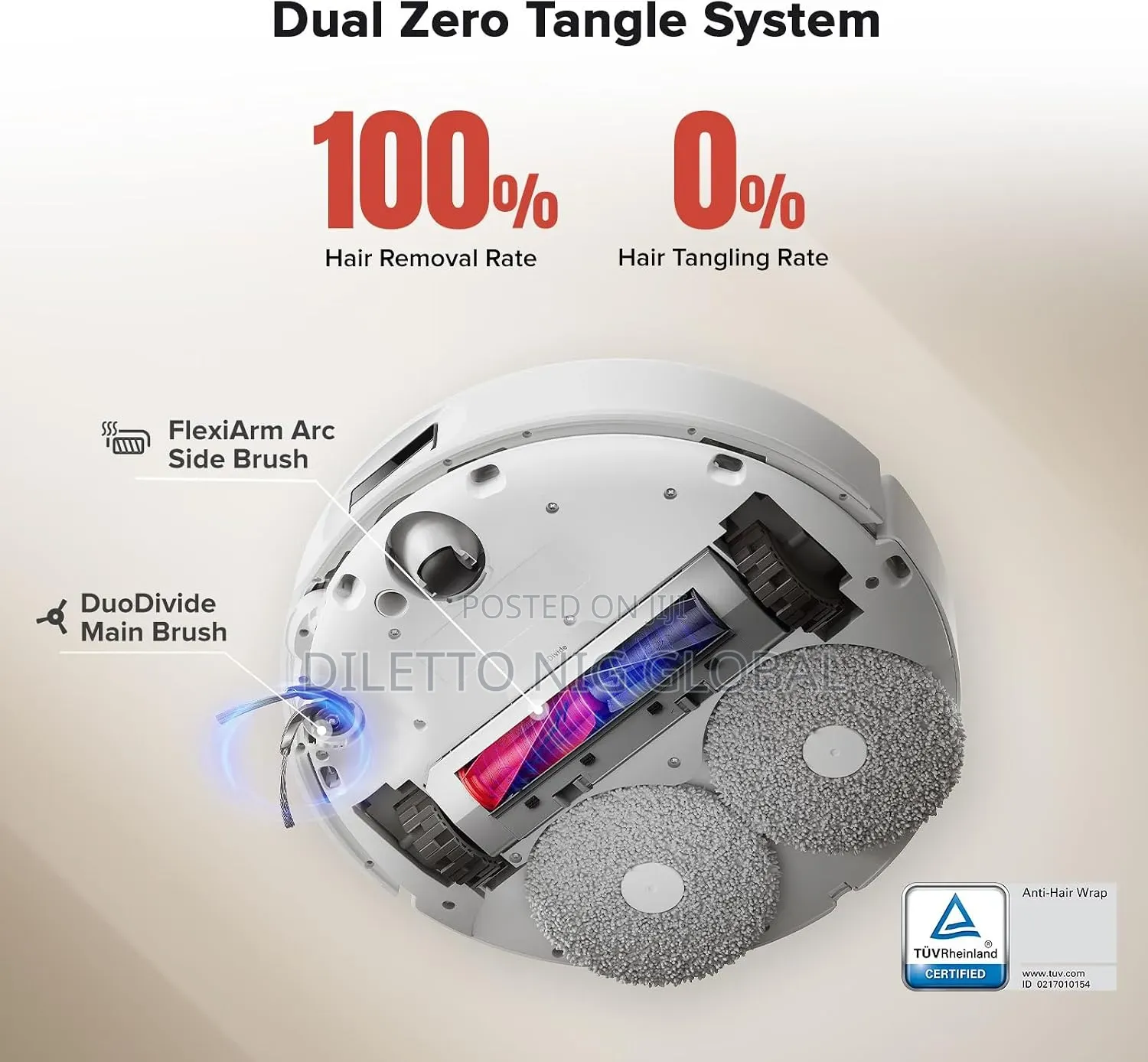Roborock Qrevo Curv Robot Vacuum and Mop, Zero-Tangling