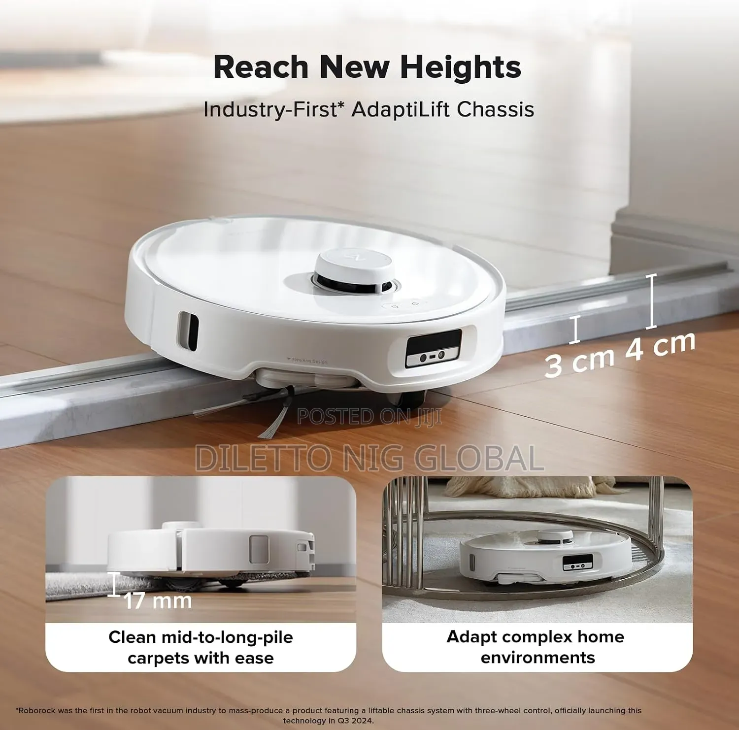 Roborock Qrevo Curv Robot Vacuum and Mop, Zero-Tangling