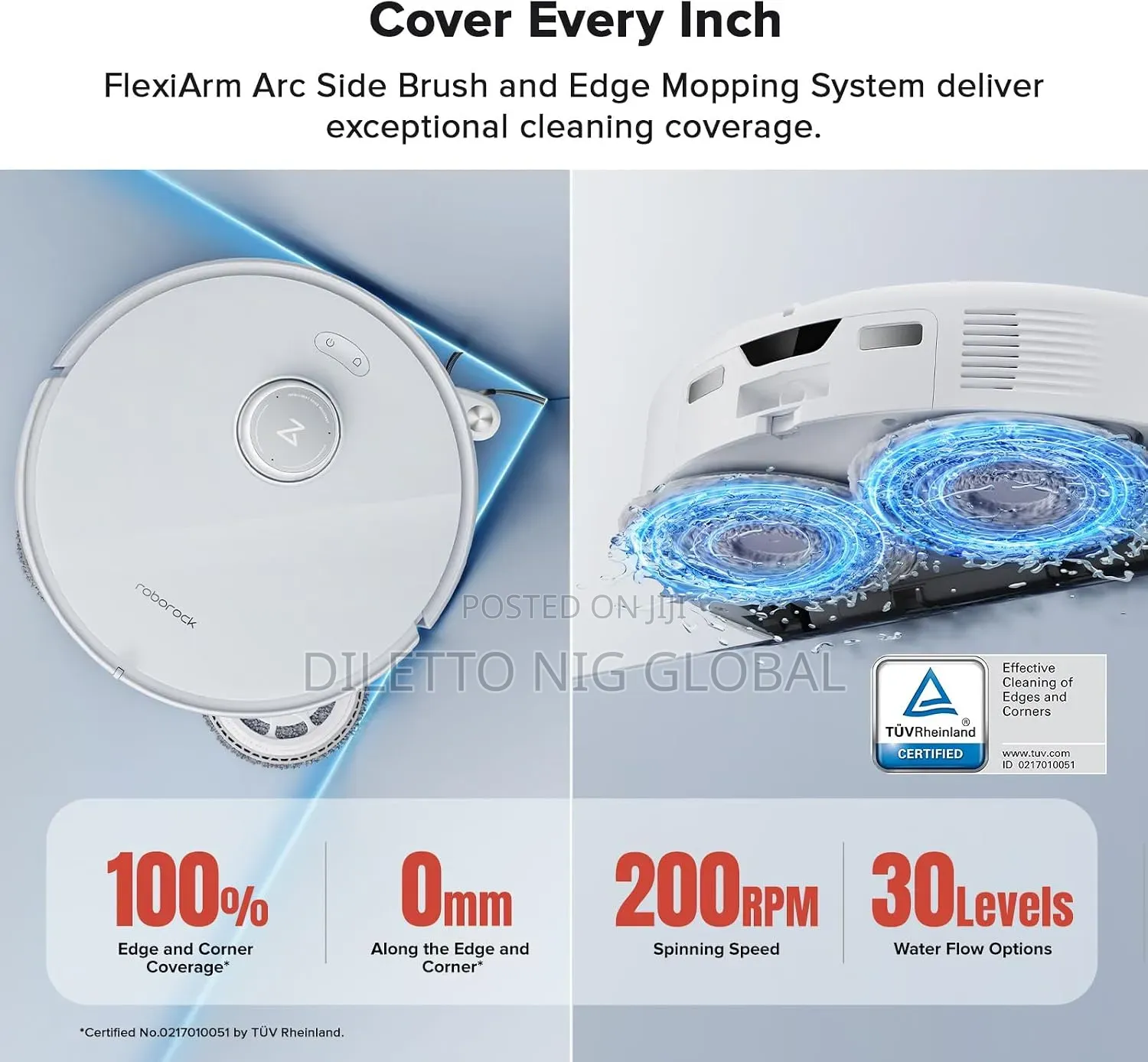 Roborock Qrevo Curv Robot Vacuum and Mop, Zero-Tangling