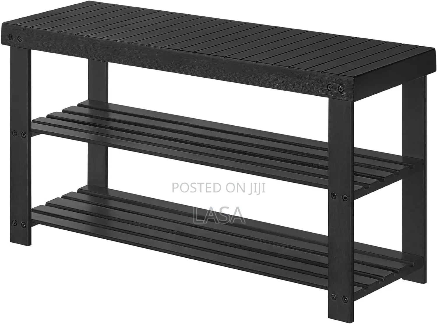 Bamboo 3-Tier Shoe Rack Bench