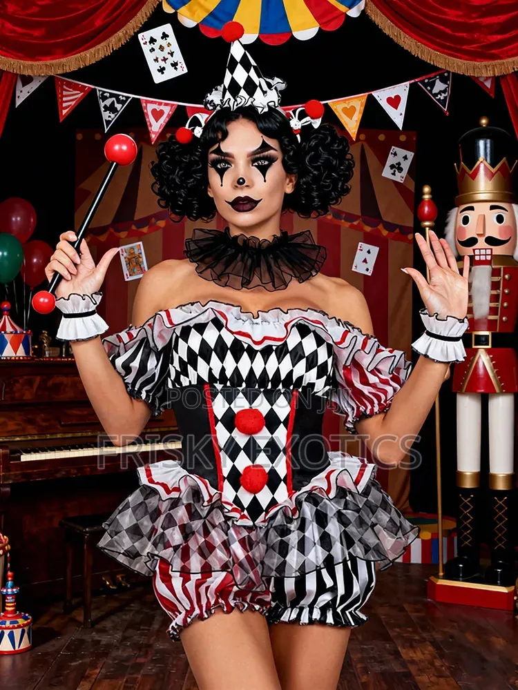 Complete Clown Halloween Costume Set