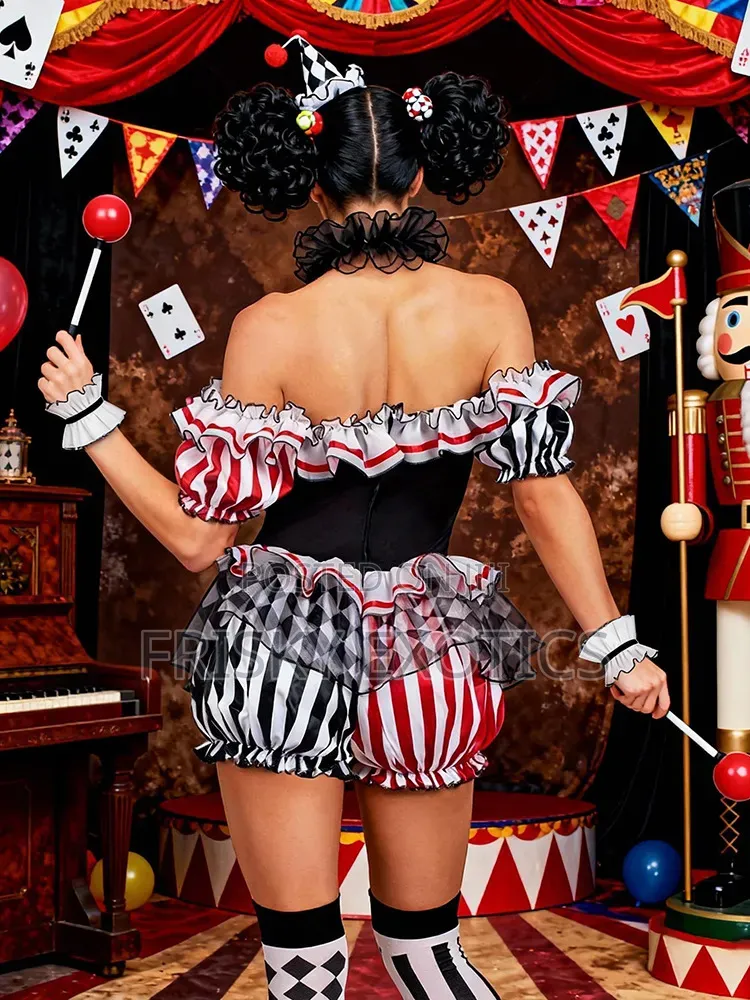Complete Clown Halloween Costume Set