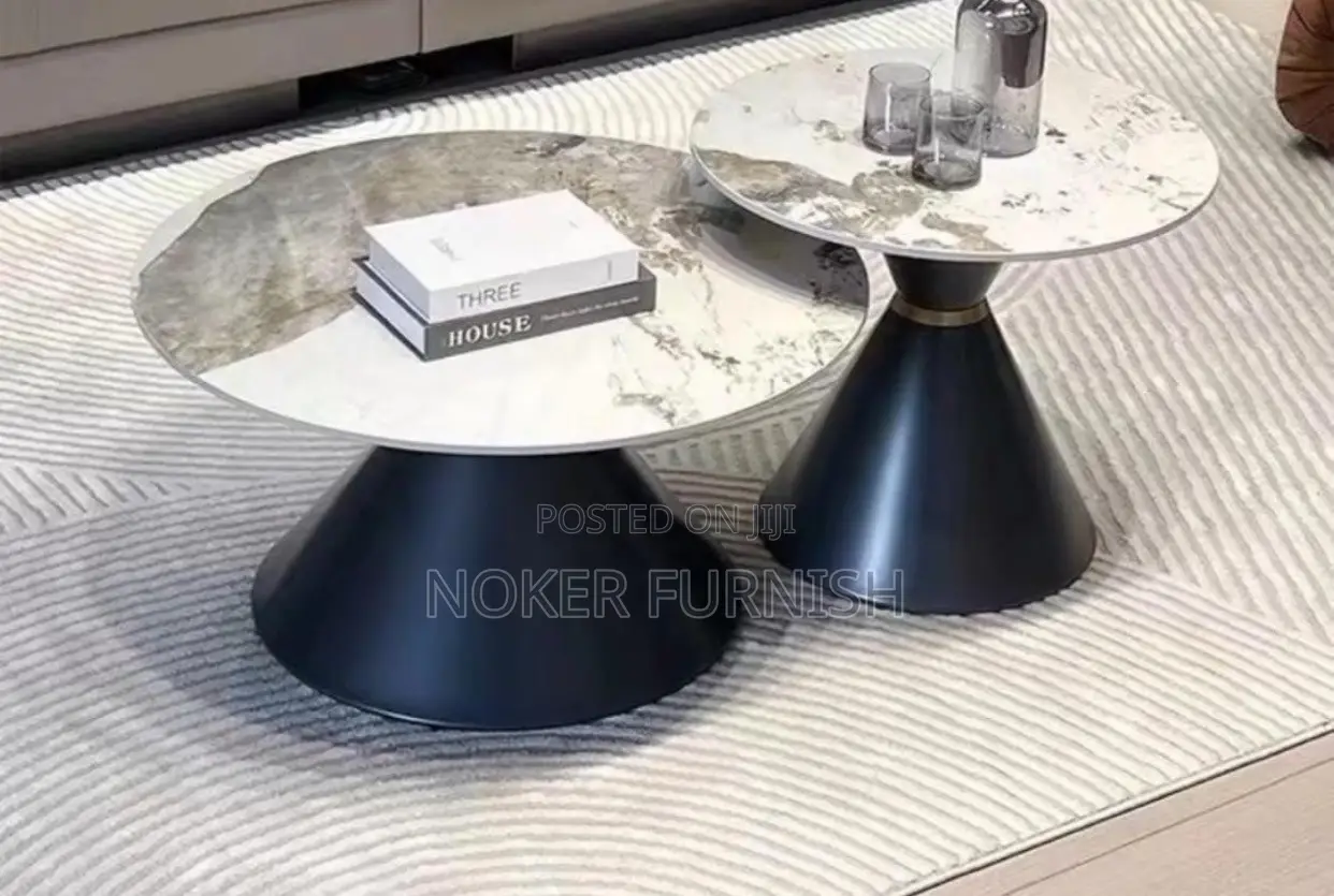 Double Coffee Table With Mable Top