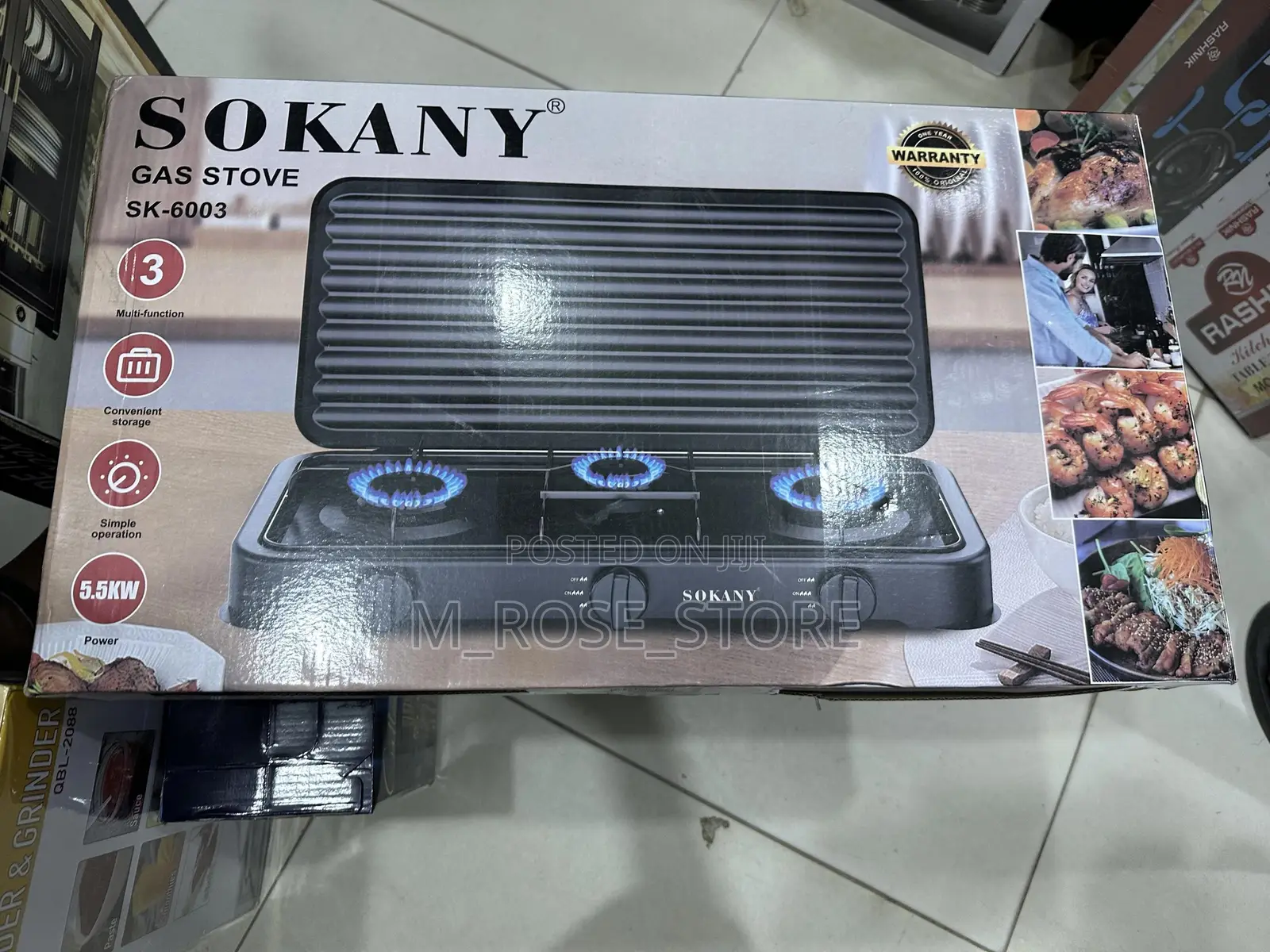 Sokany Gas Stove 3 Burner