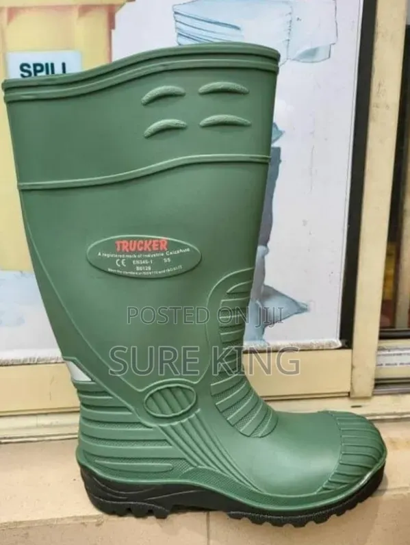 Trucker Green Safety Rain Boots (Brand New)