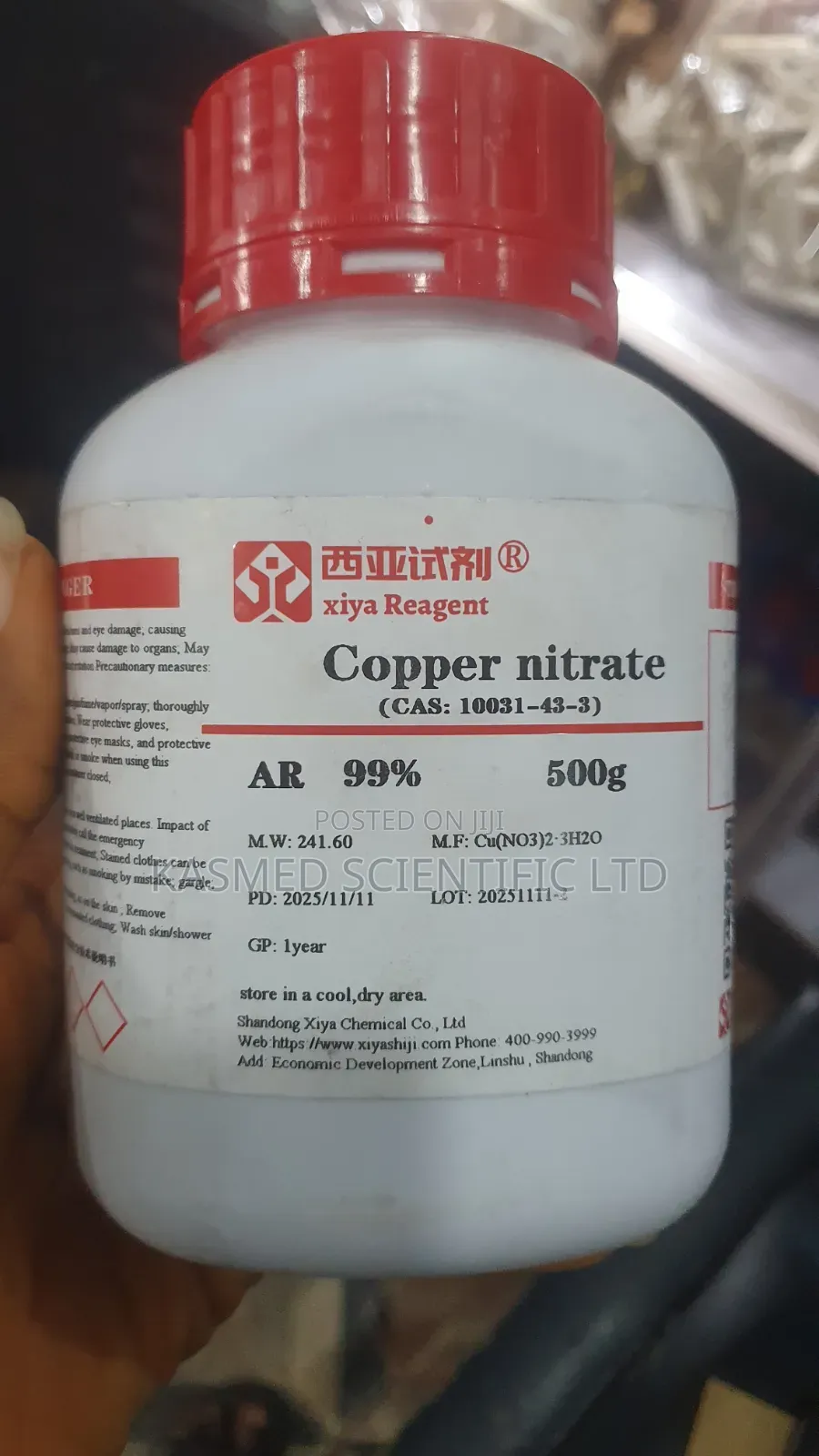 Copper Nitrate Medical Laboratory