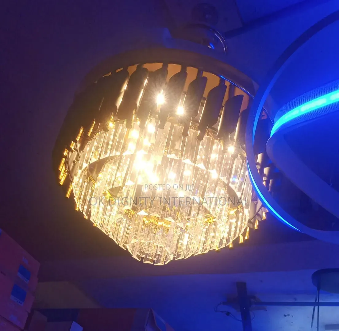 Luxury LED Crystal Chandelier – Modern Gold Ceiling Light