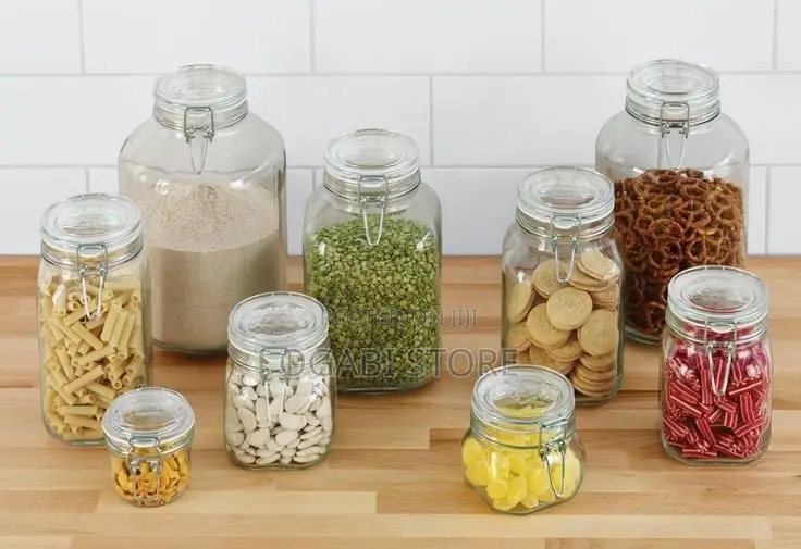 1.5L Glass Airtight Food Storage Jar[1L,750Ml]