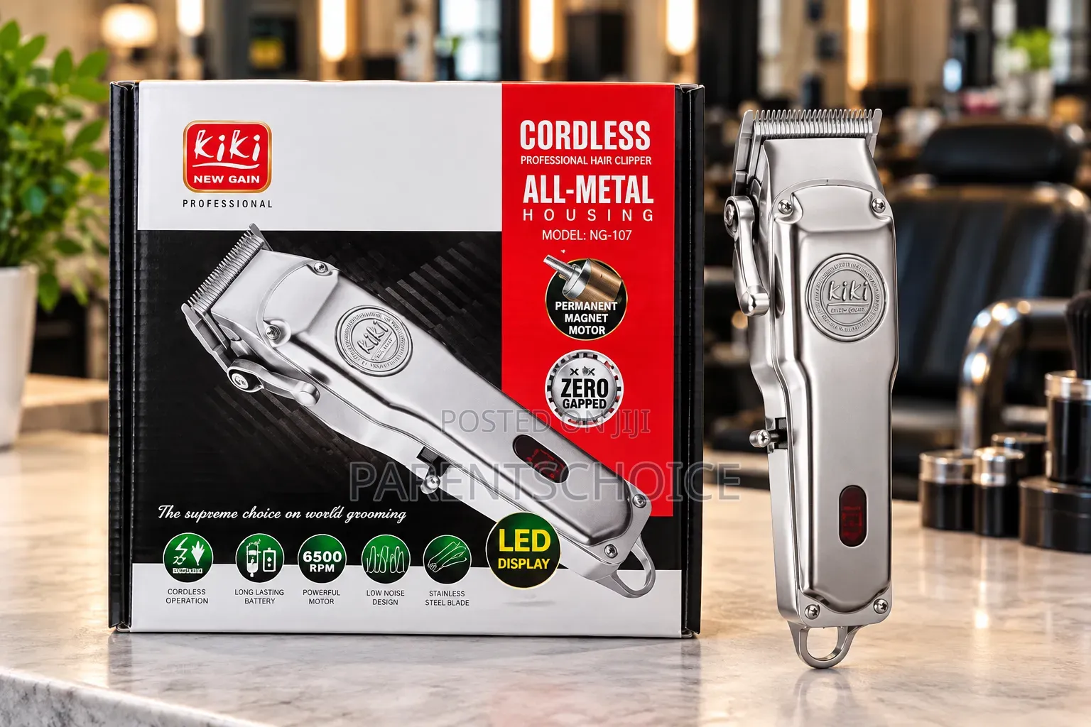 All Metal Rechargeable Hair Clipper With Battery Display
