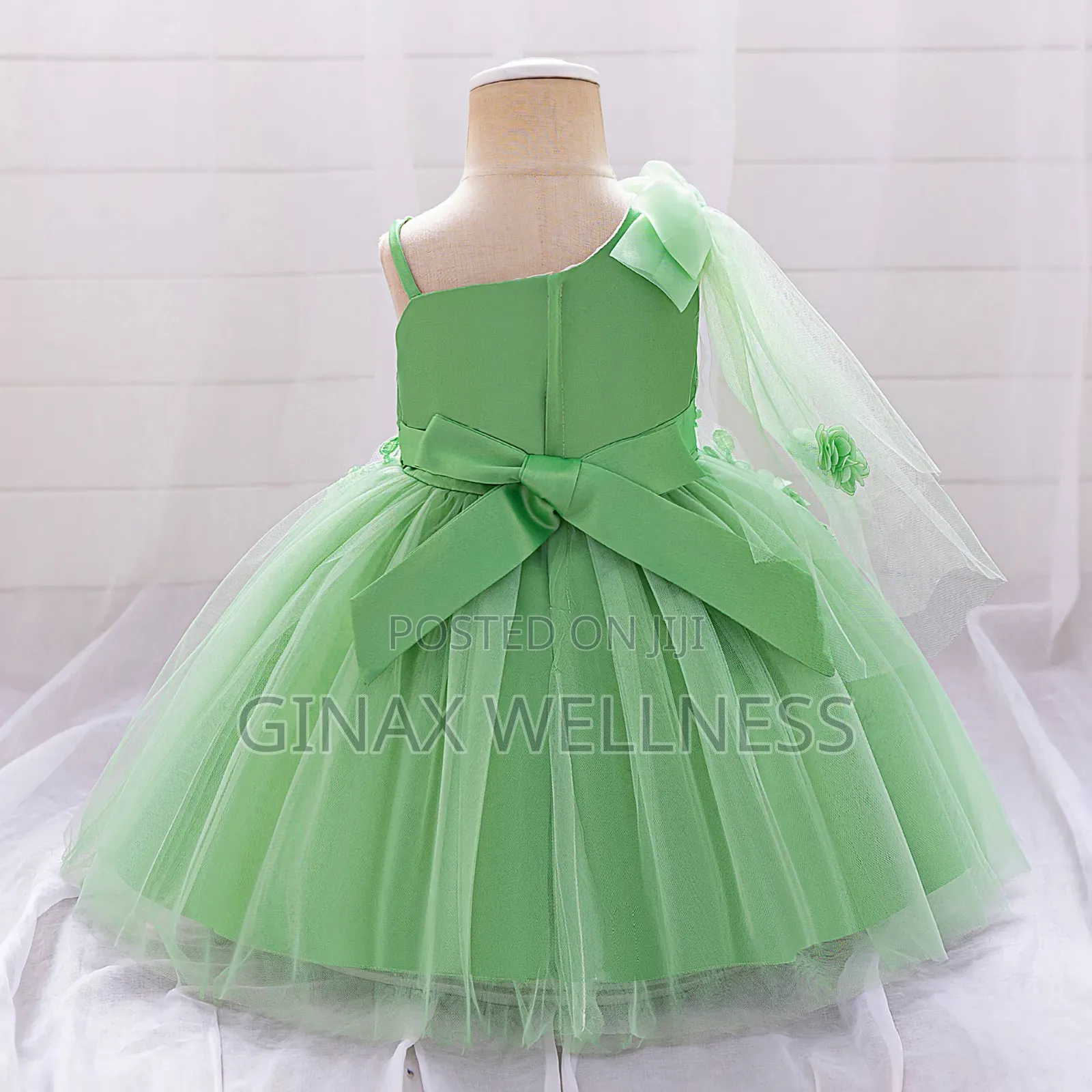 Girls Princess Party Dress With 3D Flowers and Tulle (0-12 Months)