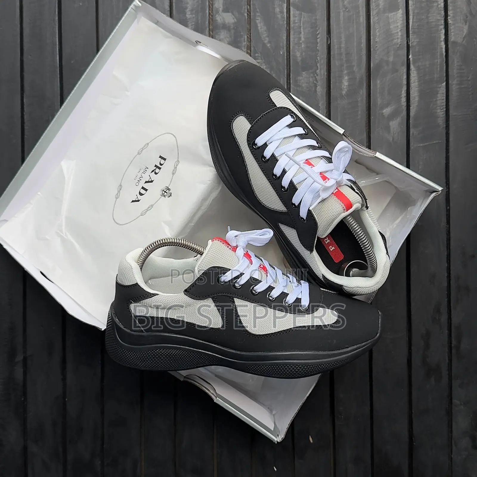 Prada Cup American Sneakers Leather Black