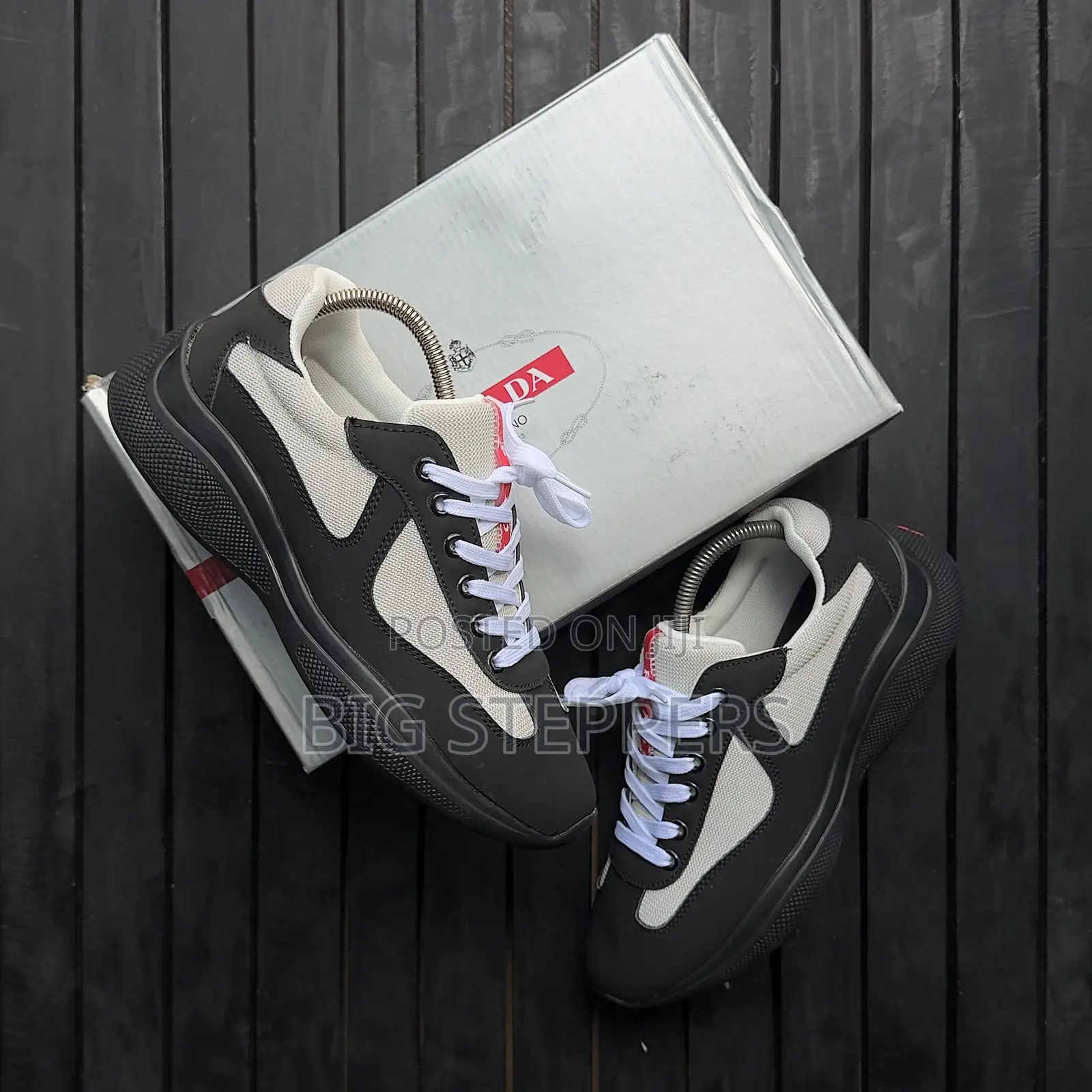 Prada Cup American Sneakers Leather Black
