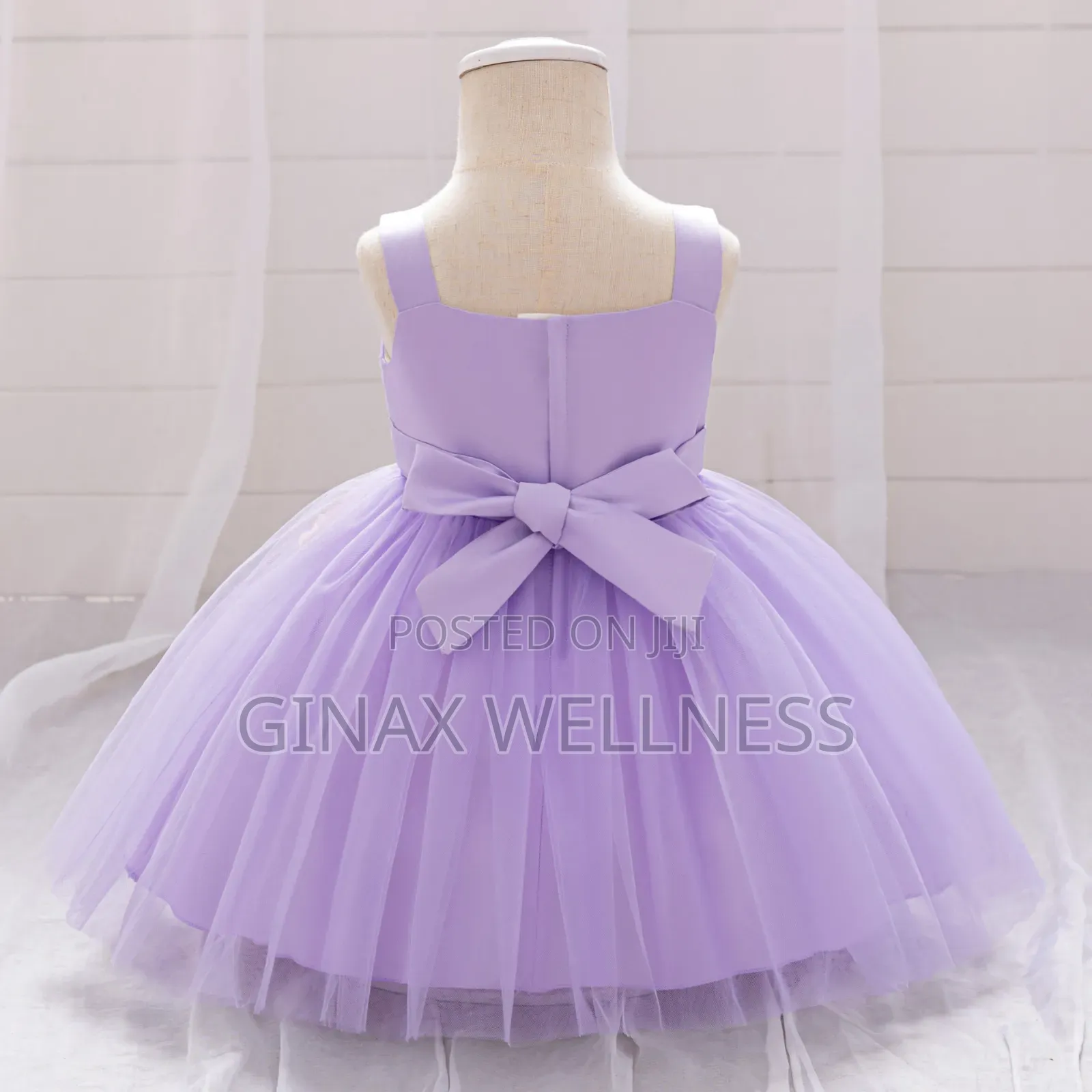 Girls Floral Princess Party Dress With 3D Flowers (0-12 Months)
