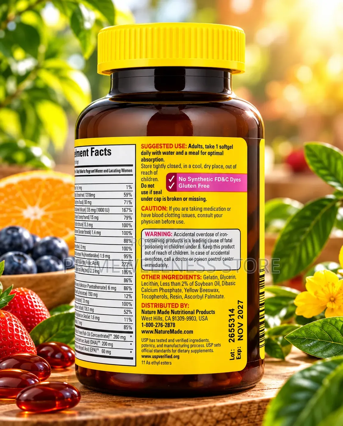 Nature Made Prenatal, Folic Acid +DHA Value Size